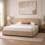 Lit plateforme tapissier Chloe - Sable - Très grand-124638364-87622512