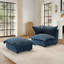 Upholstered Armchair with Footstool-1127813421