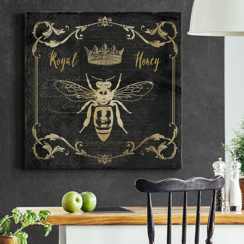 Royal Honey Bee I - impression sur toile tendue, H 40 po x l 40 po x P 1 po