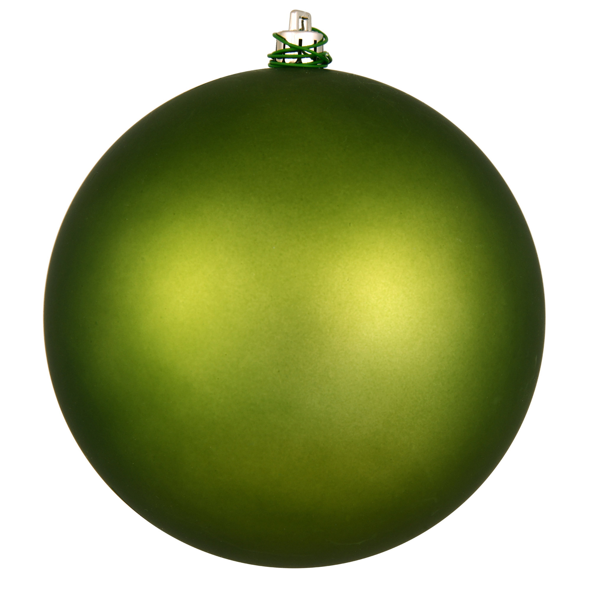 Holiday Solid Ball Ornament, Matte Juniper Green, 10" H x 10" W x 10" D