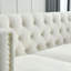 Canapé en velours pour le salon, canapé à accoudoirs carrés touffetés à boutons, canapé moderne rembourré avec boutons et pieds en métal, canapé pour la chambre à coucher, velours beige, 2 pièces
