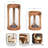 Two-Piece Mango Wood Candle Holder Set