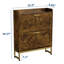Entryway Shoe Cabinet Double-Layer Flip Drawer Design, Freestanding Entry Storage Cabinet Equipped with Adjustable Shelves and Dust-Proof Back Panel-1703926160