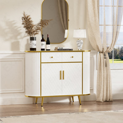 43.3" Luxury Style Sideboard With Adjustable Shelves, For Living/Dining Room