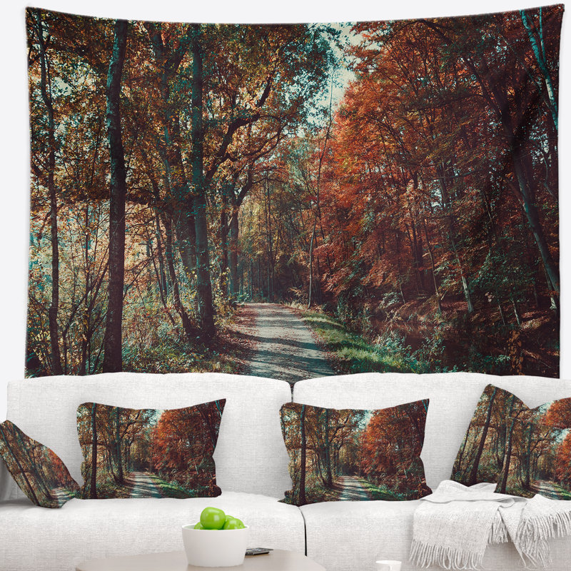 Tapisserie de forêt à chute de bois en polyester avec accessoires suspendus inclus, H 50 po x l 60 po