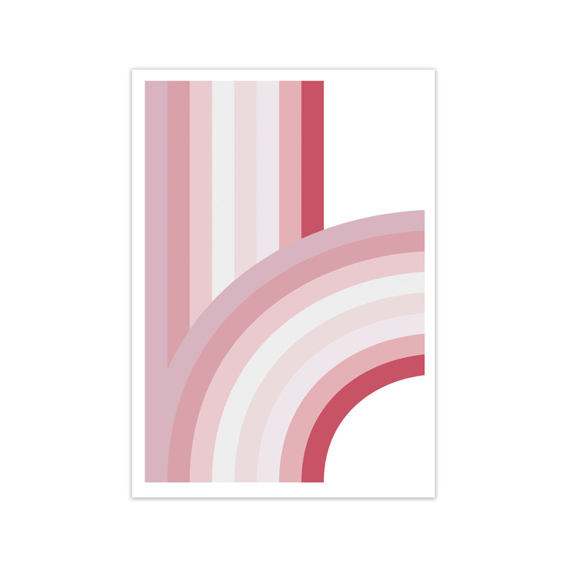 Pink Nursery Rainbow - Print, No Frame, 42cm H x 30cm W x 1cm D