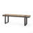 Outdoor Dining Bench, Gray + Natural
