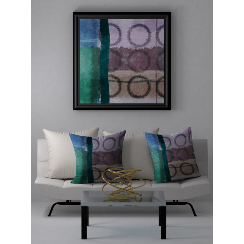 Coussin décoratif abstraite, 24" X 24"