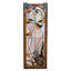 Tiffany Cat and Tulips Stained Glass Window