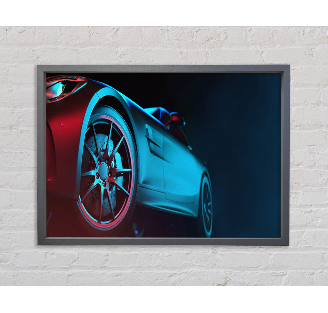 Sports Car Stance - Einzelner Bilderrahmen Kunstdrucke auf Leinwand