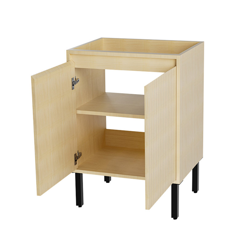 Base de meuble-lavabo de style Shaker de 24 po, 30 po et 36 po seulement, autoportante ou murale avec portes doubles et tablette réglable - Conception à fermeture en douceur et verticale (lavabo non inclus)