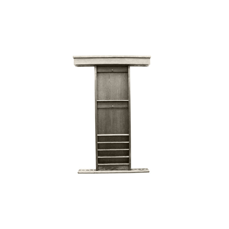 Playcraft Premium Hardwood Billiard Wall Cue Racks, Weathered Gray
