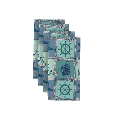 Polyester Nautical Square Napkin
