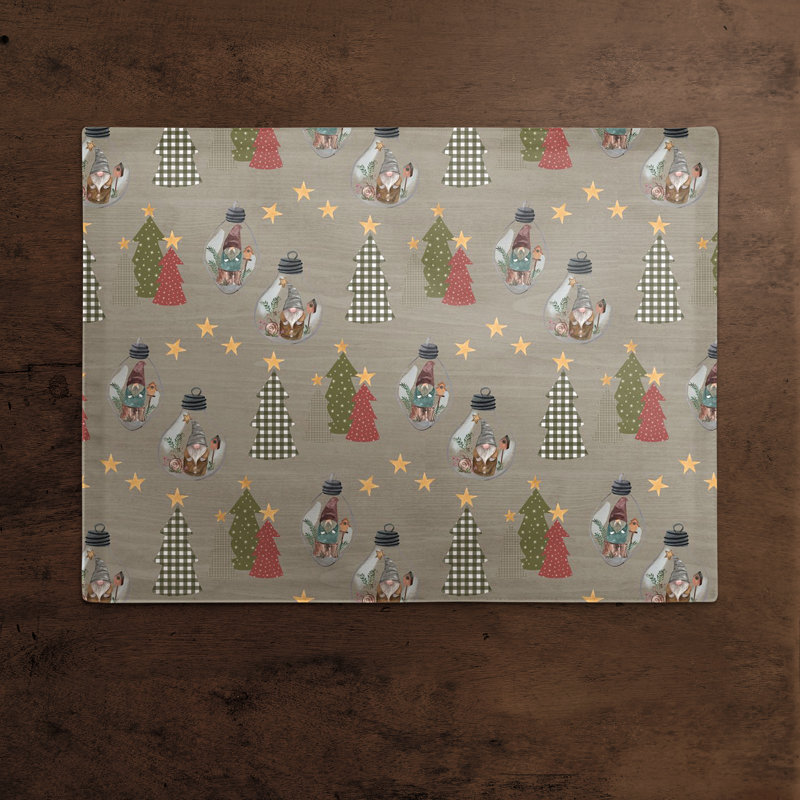 Napperon en coton 14 po Driana, gris