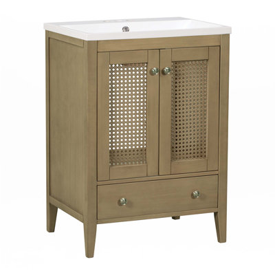 Meuble-lavabo 24 po avec lavabo en céramique