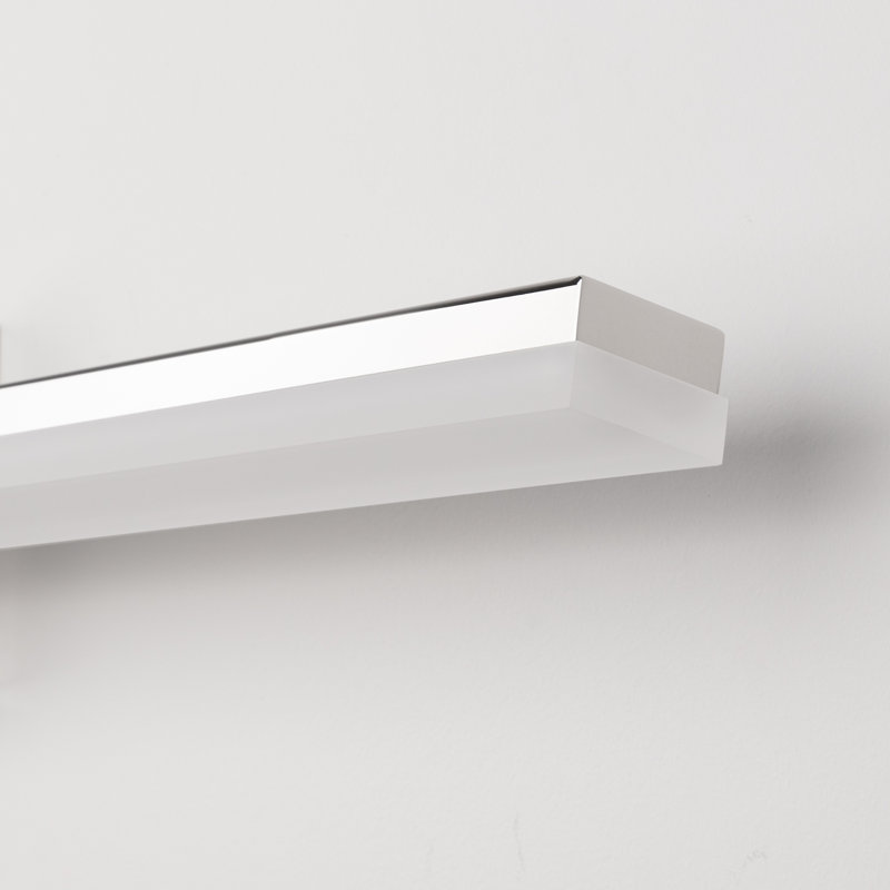 Barre d'éclairage de salle de bain 1 lumière DEL Alfonza, Chrome chrome, Blanc froid 5000K, L 36,61 po