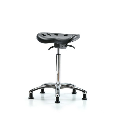 Adjustable Height Ergonomic Lab Stool with Footring Pedestal Base