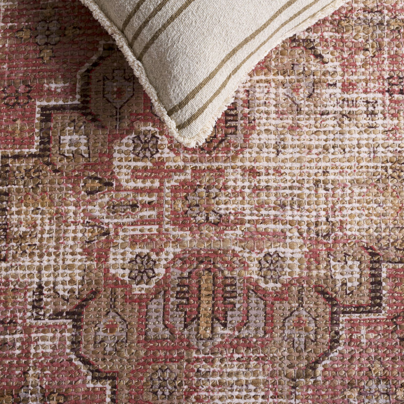 Saffron Hand Woven Jute/Sisal; Chenille; Cotton Vintage Look Indoor Rug, Runner 2'3" x 8'