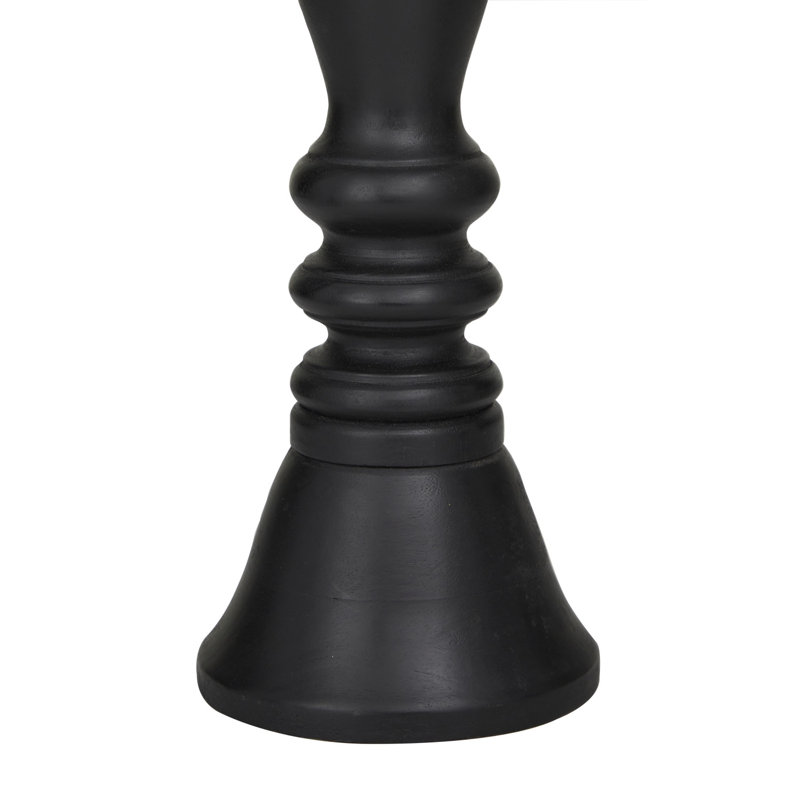 Wood Candle Holder, Black