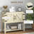 Gracie Oaks Kitchen Storage Cabinet, 2-Door Free Standing Sideboard Console Table With Bottom Shelf, Entryway, Oak