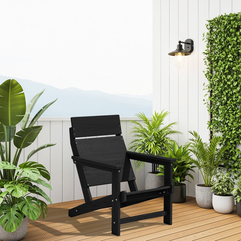 Chaise Adirondack HDPE, Noir