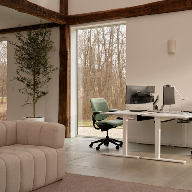 Freedom Ergonomic Task Chair - Coda, Olive - 0962, Standard Duron Arms with Textile, Polished Aluminum with Graphite Trim
