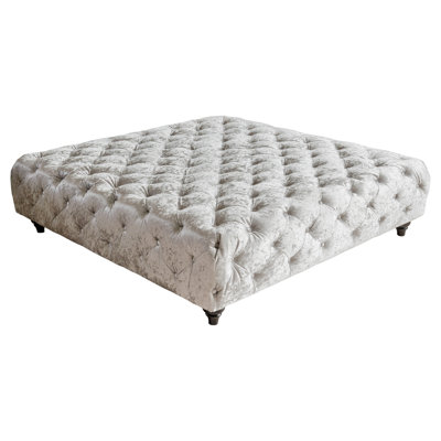 Isiah 150cm Wide Velvet Tufted Square Cocktail Ottoman