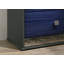 Glam Style 1Pc Nightstand Chrome Moulding Metal Side Glide