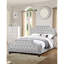 Structure de lit double rembourrée en polyfibre gris de style traditionnel américain, tête de lit à boutons et chambre à coucher contemporaine-1446143304-1446143305