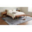Tapis gris en laine nouée à la main à motif abstrait moderne et abstrait Horizon-674690635