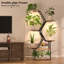 Support pour plante d'intérieur 65 "avec lumière de croissance, étagère à plantes en métal à 7 niveaux avec cadre double tuyau pour présentation en coin-181001391