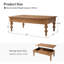 Table basse à plateau relevable rectangulaire en bois massif l 52 po Jeremie-1954645778