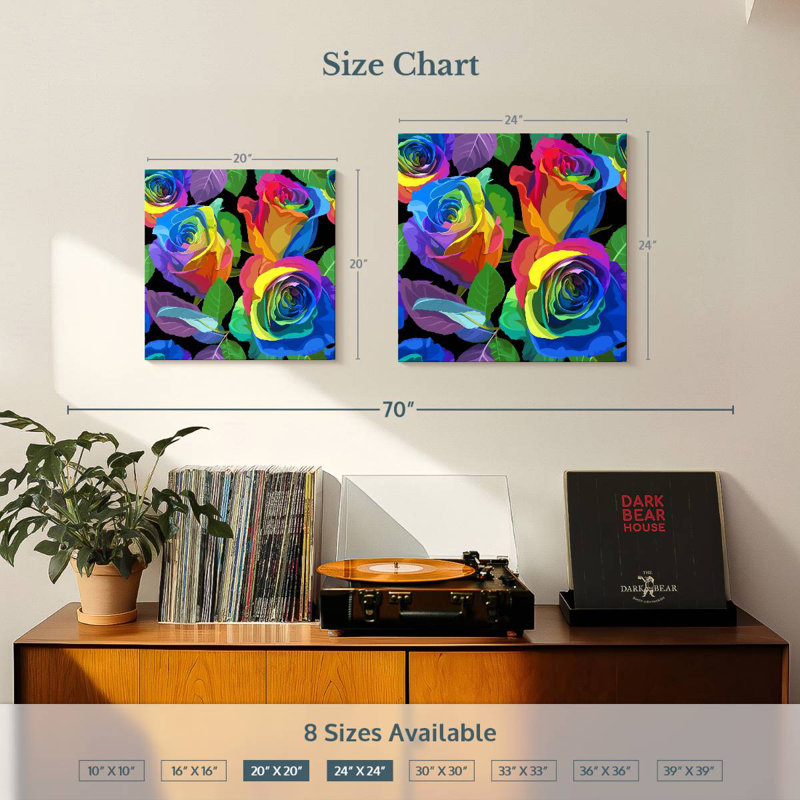 Harnek Neon Rainbow Roses