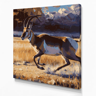 Faune sauvage, art mural sur toile mauve