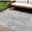 Tapis extérieur lavable abstrait gris et argent 8 pi x 10 pi gris anthracite