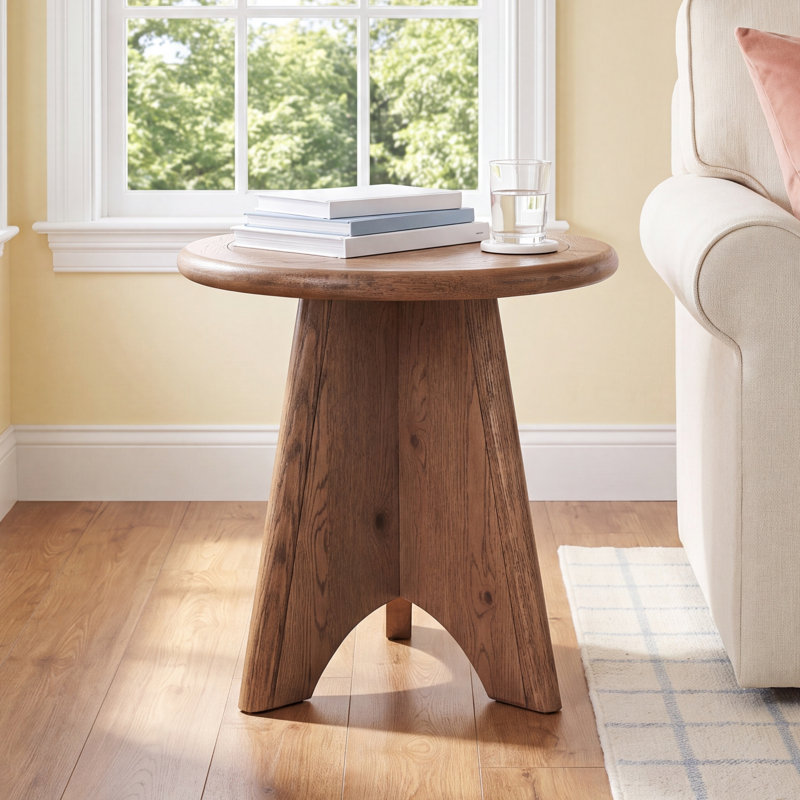 Hayes Round Side Table, Sienna