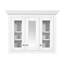 Armoire à pharmacie de 35 po avec miroir, 5 tablettes fermées et réglables, armoire de rangement murale avec portes en verre