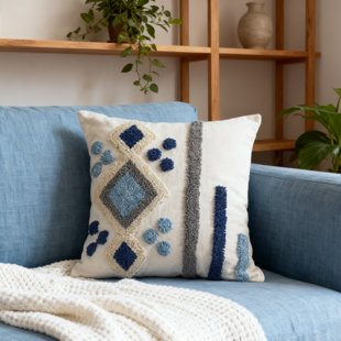 Housse de coussin géométrique 1 pièce