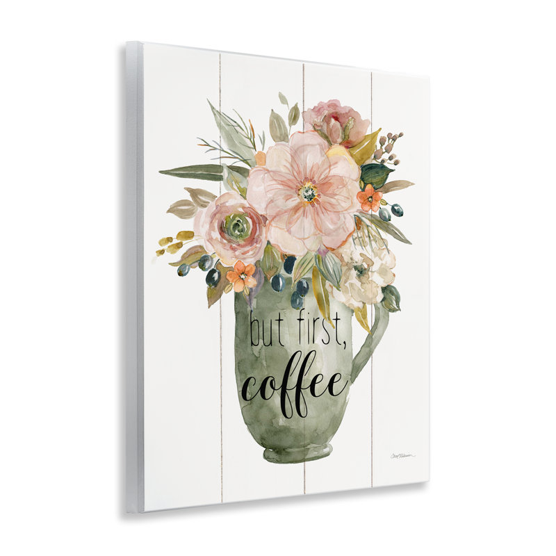 «First Coffee Floral», art mural par Carol Robinson