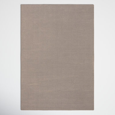 Crowe Dark Gray Hand-Loomed Striped Wool Rug