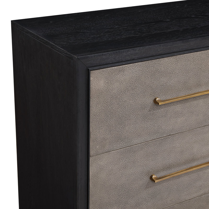 Ensemble de chambre à coucher Hiral Carlen, Très grand, Trois pièces: lit et deux tables de chevet