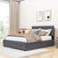 Markeon Queen Size 2 Drawers Upholstered Platform Bed with Twin XL Size Trundle-544026310