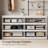 6 Drawer Dresser With Industrial Pipe Clothing Rack, 53.9" Wood Chest Of Drawers With Hanging Rods & Open Shelves, Heavy Duty Wall Mounted Closet For For Bedroom, Walk-In Closet & Dressing Area-1102458346