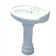 Ceramic 22" Pedestal Bathroom Sink with Overflow