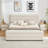 Braya Luxury Upholstered Platform Sleigh Bed With 2 Large Wood Drawers Storage,Beige,Queen-1913656065-1937042112