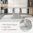Kimara 7-Piece Modern 63" Rectangular Faux Marble Pedestal Dining Set-947337918-984882713
