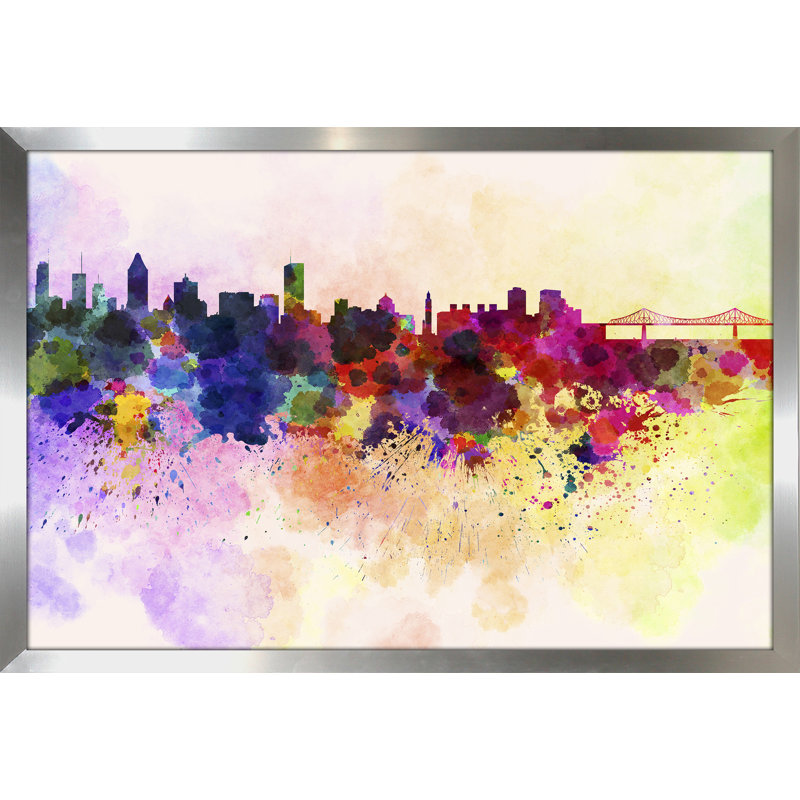« montréal », impression encadrée, H 35,5 po x l 51,5 po x P 0,75 po