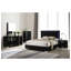 Meuble de chambre contemporain avec cadre de lit avec tête de lit à DEL et finition UV 1Pc-67025850-67025852