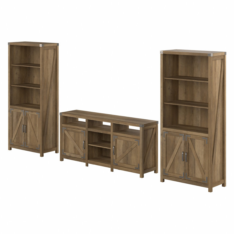 Egils Unfinished Entertainment Center for TVs up to 70", Reclaimed Pine