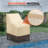 Outdoor High Back Chair Covers Waterproof, Heavy Duty Stackable Dining Swivel Chair Covers, All Weather Resistant Patio Furniture Cover,  2 Pack, Beige & Brown
